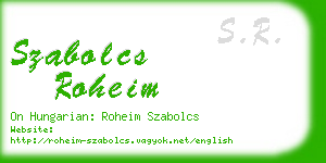 szabolcs roheim business card